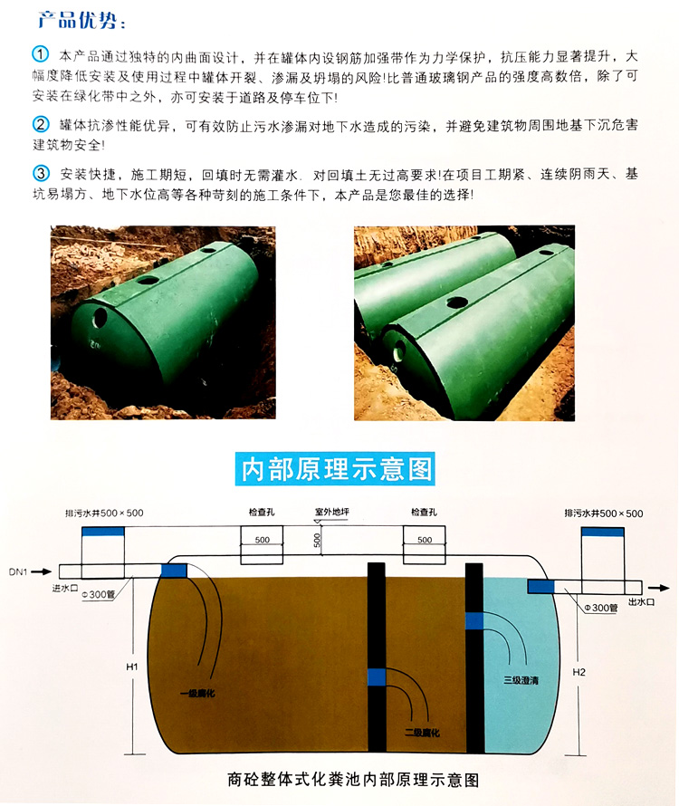晋宁玻璃钢化粪池